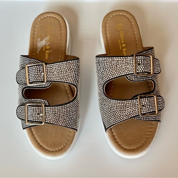 olivia & Kate Shoes - Olivia and Kate New York Rhinestone Sandals size 7